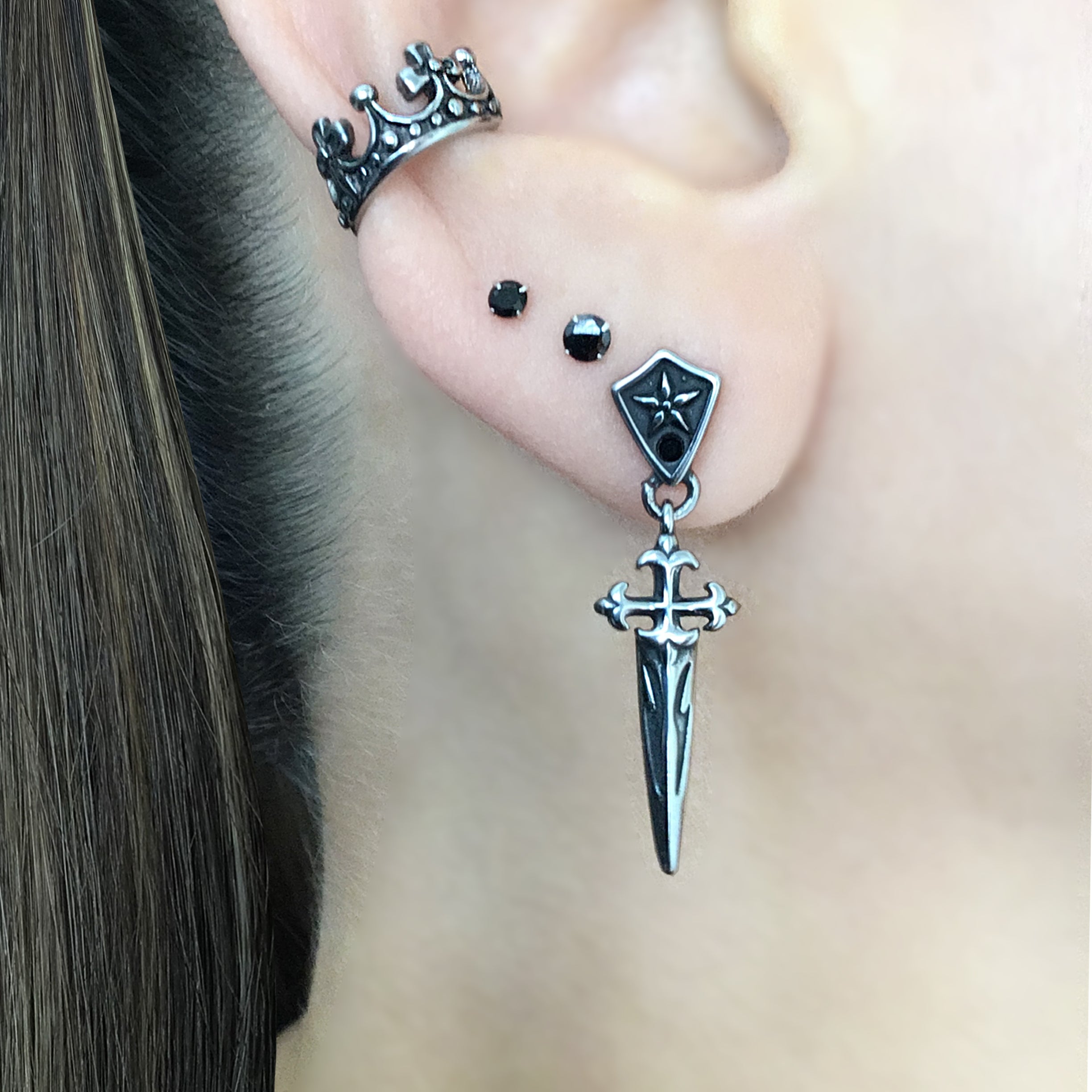 Rey Sword and Shield earrings