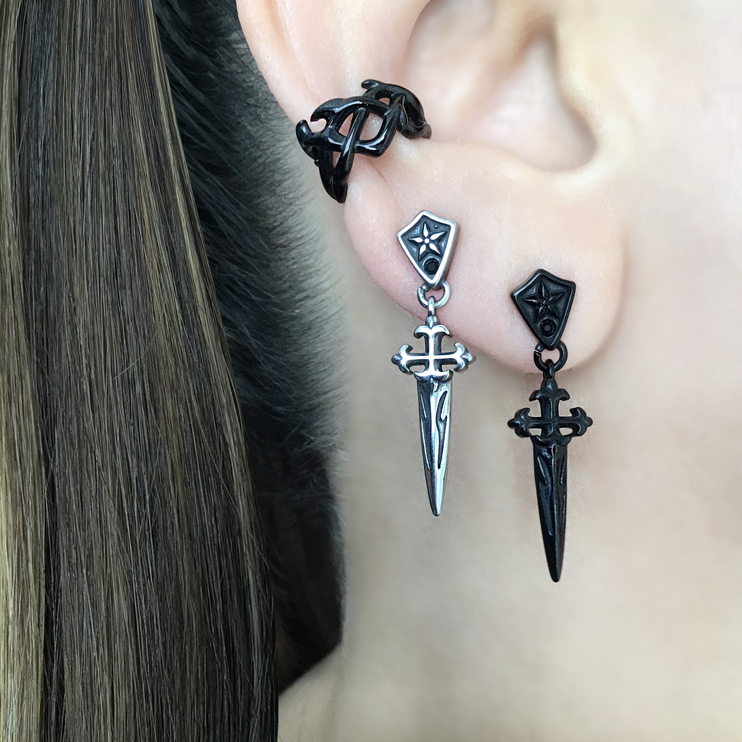 Rey Sword and Shield earrings