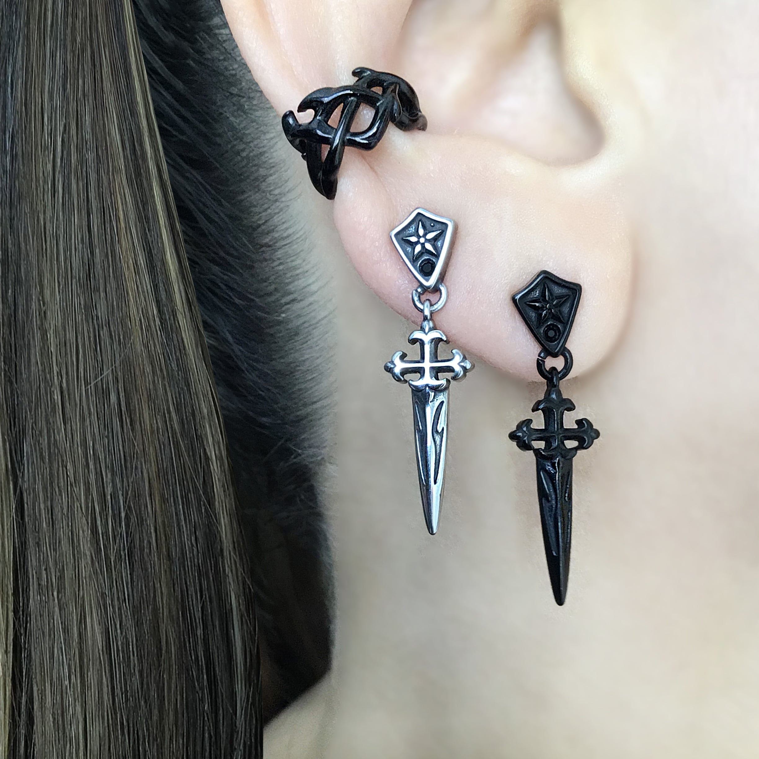 Rey Sword and Shield earrings