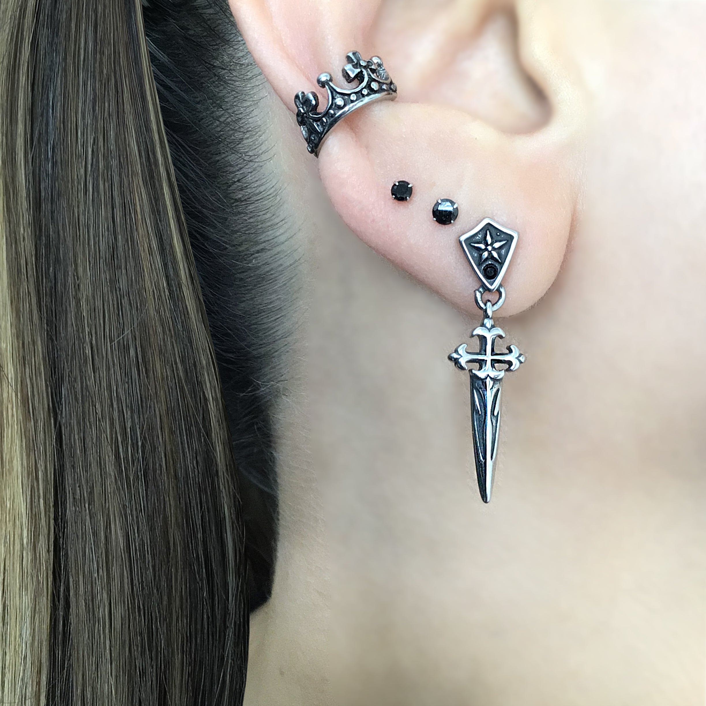 Rey Sword and Shield earrings