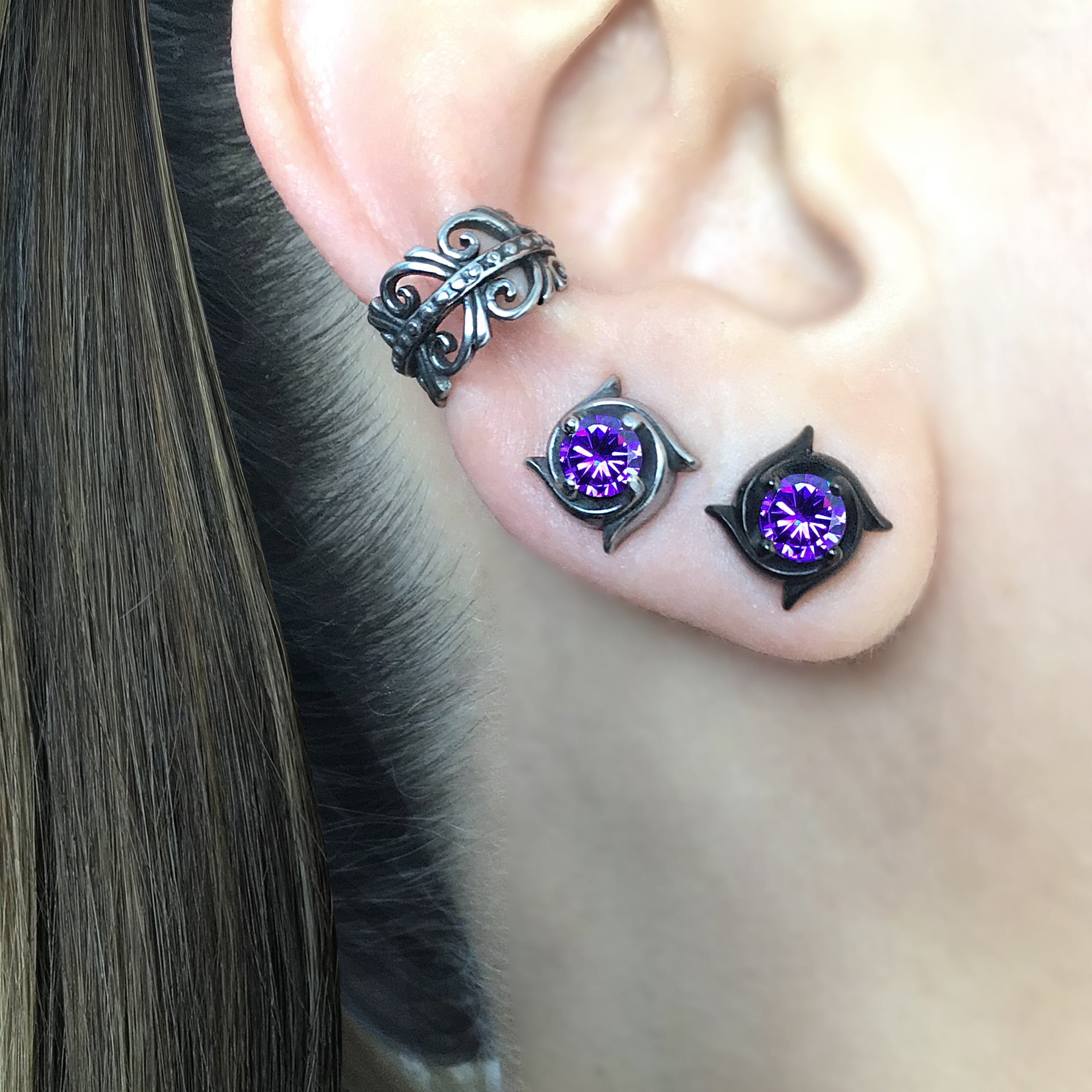 Gothic stud earrings